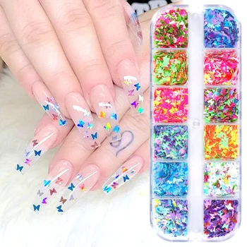 Sparkly Butterfly Nail Art Decorations Mirror Glitter Sequins Gel Polish Flake Paillette Nail Design Accessories LA1627 
Sparkly Butterfly Nail Art Decorations Mirror Glitter Sequins Gel Polish Flake Paillette Nail Design Accessories LA1627