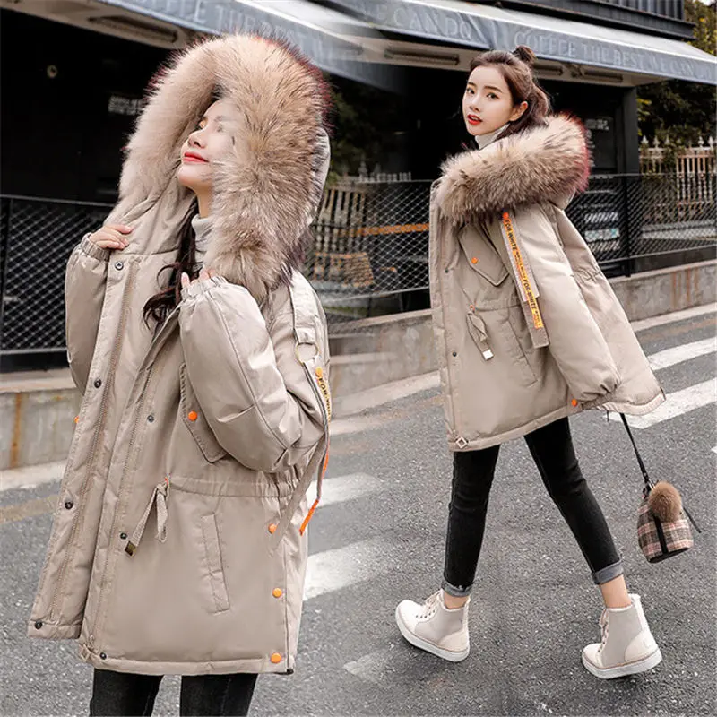 2019 Autumn Winter Duck Down Coat Women Big fur collar Hooded coat Korean Casual Thick Warm Duck down jacket women Overcoat Tide
2019 Autumn Winter Duck Down Coat Women Big fur collar Hooded coat Korean Casual Thick Warm Duck down jacket women Overcoat Tide
