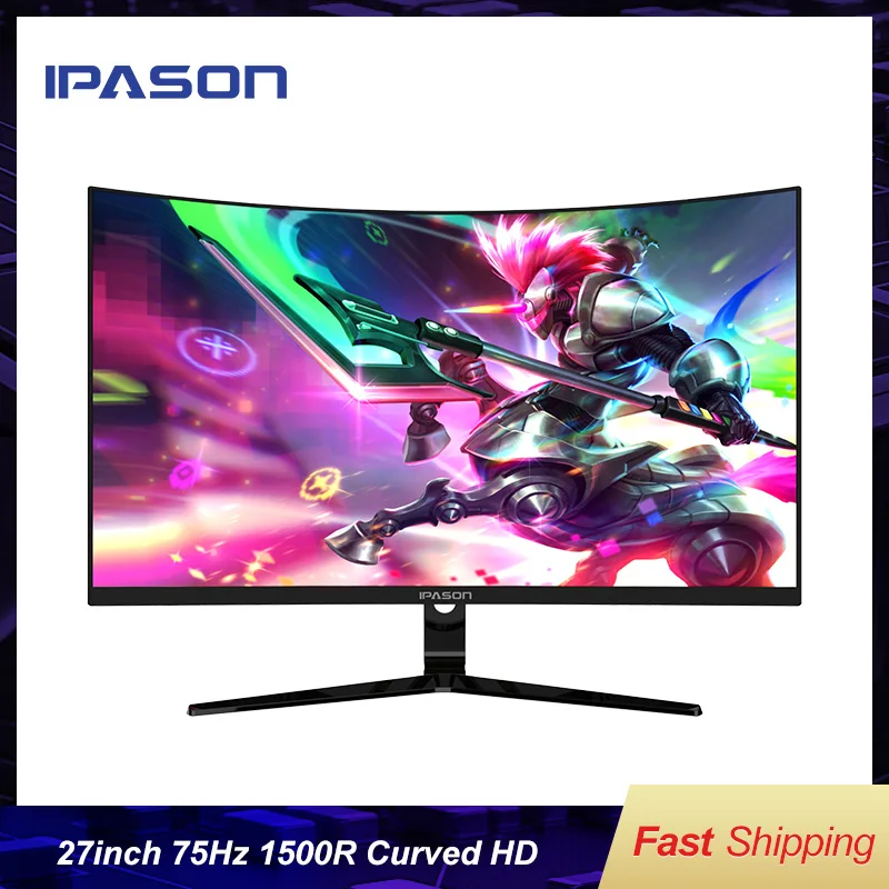 IPASON Gaming Monitor HR272 1500R Curved 27-inch 1920*1080 75Hz High Refresh Rate Desktop 99% sRGB For Designers A-Sync 4000:1
IPASON Gaming Monitor HR272 1500R Curved 27-inch 1920*1080 75Hz High Refresh Rate Desktop 99% sRGB For Designers A-Sync 4000:1