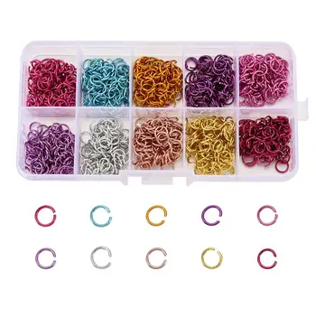 1 Box Mixed Color Aluminum Wire Open Jump Rings 6x0.8mm for Connector Loops for DIY Jewelry Keychain Making,about 1000pcs/box
1 Box Mixed Color Aluminum Wire Open Jump Rings 6x0.8mm for Connector Loops for DIY Jewelry Keychain Making,about 1000pcs/box
