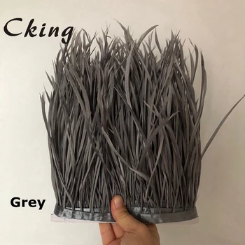 Cking Factory cheap sales 10 yard grey color Dyed goose biot feather trims 15-20cm 6-8inch width goose duck feather fringes lace
Cking Factory cheap sales 10 yard grey color Dyed goose biot feather trims 15-20cm 6-8inch width goose duck feather fringes lace