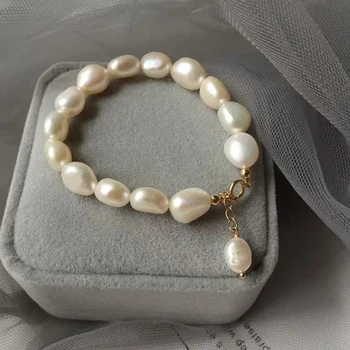 Genuine Natural Baroque Pearl Bracelets White Freshwater Pearl Jewelry Gift For Women Bracelets
Genuine Natural Baroque Pearl Bracelets White Freshwater Pearl Jewelry Gift For Women Bracelets