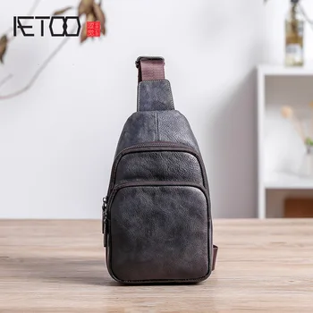 AETOO Leather chest bag, male leather retro casual one-shoulder bag, large-capacity men's oblique cross chest bag
AETOO Leather chest bag, male leather retro casual one-shoulder bag, large-capacity men's oblique cross chest bag