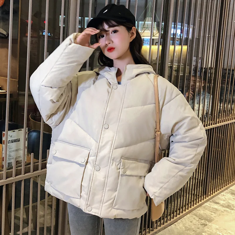 2019 Jacket Women Winter Fashion Warm Thick Solid Short Style Cotton padded Parkas Coat Stand Collar
2019 Jacket Women Winter Fashion Warm Thick Solid Short Style Cotton padded Parkas Coat Stand Collar