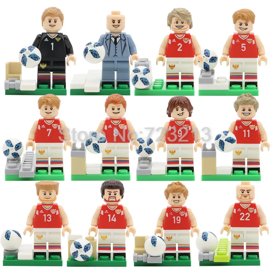 12pcs Russian National Team Football Player 2018 Figure Set Sport with Goal Building Blocks Set Model Bricks Kits Toys 662
12pcs Russian National Team Football Player 2018 Figure Set Sport with Goal Building Blocks Set Model Bricks Kits Toys 662