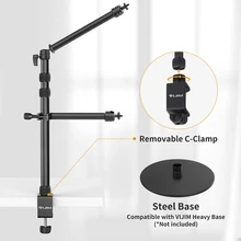 VIJIM LS10 LS11 Camera Mount Desk Stand with Flexible Auxiliary Holding Arm Overhead Camera Webcam Table Photography Studio kit VIJIM LS10 LS11 Camera Mount Desk Stand with Flexible Auxiliary Holding Arm Overhead Camera Webcam Table Photography Studio kit