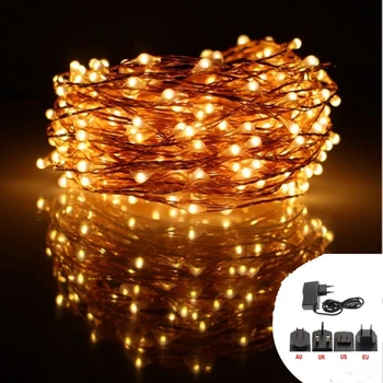 20M 200LED Silver/Copper Wire LED Starry String Lights Christmas Wedding Fairy Garland Outdoor Decoration With 12V Power Adapter 
20M 200LED Silver/Copper Wire LED Starry String Lights Christmas Wedding Fairy Garland Outdoor Decoration With 12V Power Adapter