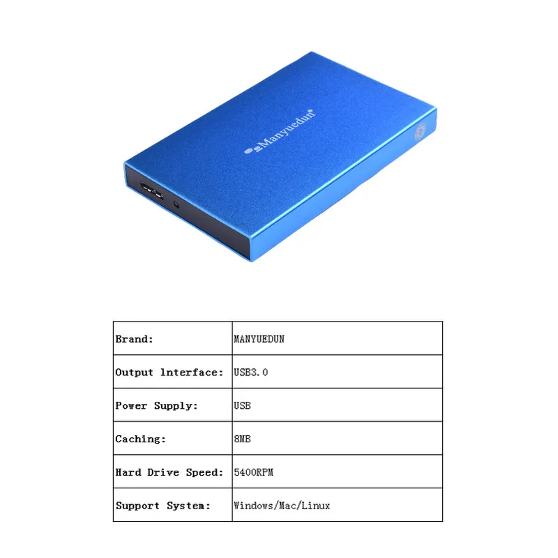 Внешний жесткий диск MANYUEDUN 2 5 дюйма HDD для ноутбука/Mac/PS4/Xbox 120 Гб/160 Гб/250 Гб/ 320 500 750