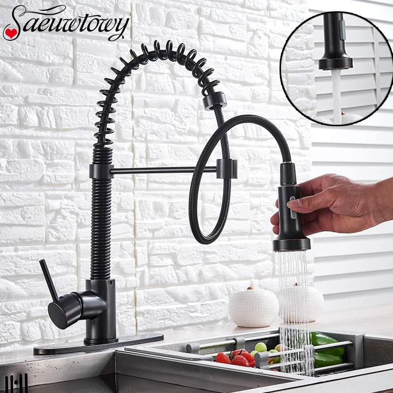 Spring Pull Out Kitchen Faucet 360 Degree Rotating Single Sprayer Dual-Mode Kitchen Sink Faucet Crane Hot Water Cold Faucet
Spring Pull Out Kitchen Faucet 360 Degree Rotating Single Sprayer Dual-Mode Kitchen Sink Faucet Crane Hot Water Cold Faucet