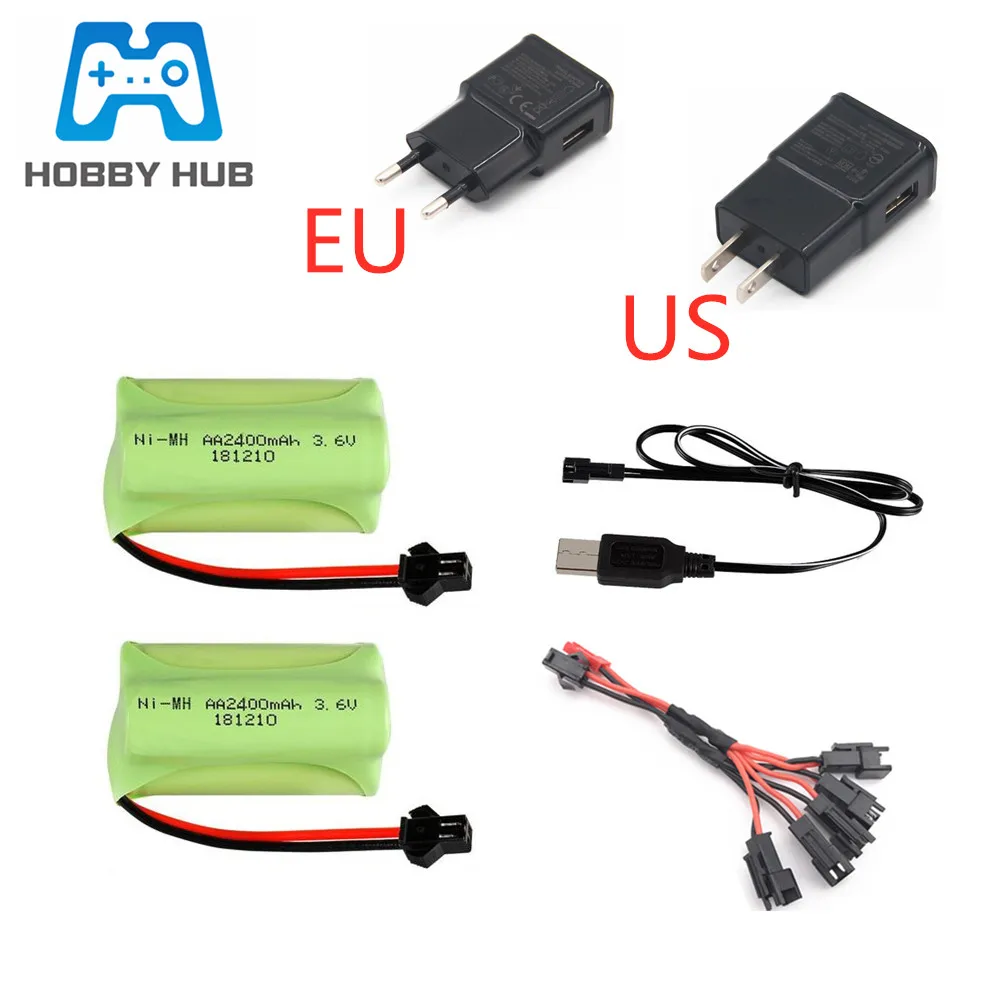 Никель металлогидридный аккумулятор 3 6 В 2400 мА/ч + зарядное устройство USB для