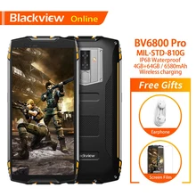 Blackview oryginalny BV6800 Pro 4GB + 64GB 5.7 wodoodporny smartfon ekran 18:9 6580mAh z systemem Android 8.0 bezprzewodowy ładowania telefonu komórkowego(China)