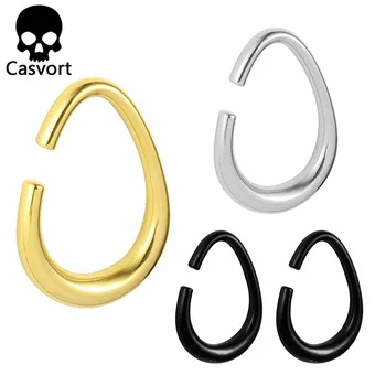 

Casvort 2PCS new arrival fashion teardrop ear weight hanger plugs tunnel body jewelry piercing ear gauges expander pair selling