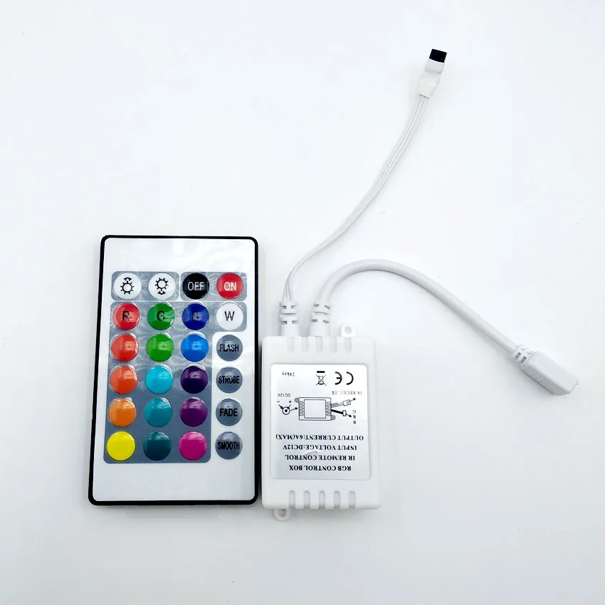 24 Keys Wireless RGB LED Light Controller Ir Remote 12V Dimmer for LED Strip Connector
24 Keys Wireless RGB LED Light Controller Ir Remote 12V Dimmer for LED Strip Connector
