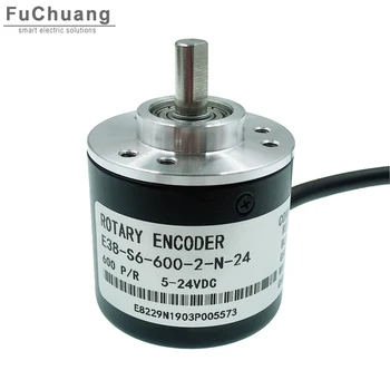 E38 Incremental Optical Rotary Encoder 5-24V DC 360P/R 400P/R 600P/R AB Two Phases 6mm Shaft outputing NPN or Voltage
E38 Incremental Optical Rotary Encoder 5-24V DC 360P/R 400P/R 600P/R AB Two Phases 6mm Shaft outputing NPN or Voltage