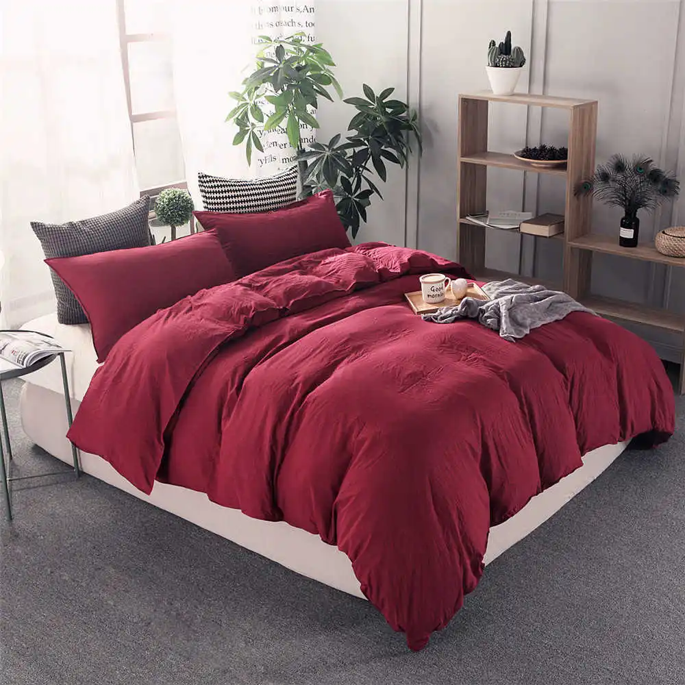Washed Solid Color Bed Cover Set Luxury Duvet Cover Queen Comforter Set And Pillowcases
Washed Solid Color Bed Cover Set Luxury Duvet Cover Queen Comforter Set And Pillowcases