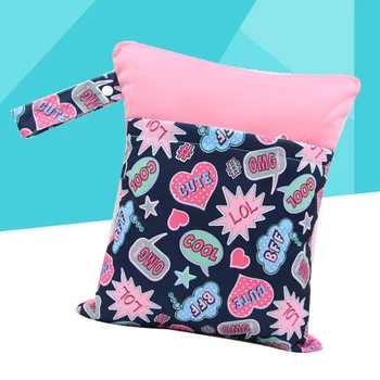 Cloth Diaper Wet Bags Colorfully Printed Dry Wet Bag with Hanging Strap and Two Pockets(Pattern 2)
Cloth Diaper Wet Bags Colorfully Printed Dry Wet Bag with Hanging Strap and Two Pockets(Pattern 2)