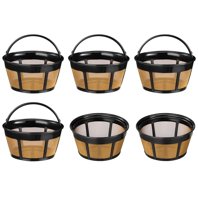 Reusable Coffee Filter,6 Pack Basket Coffee Filters Replacement Coffee Filter with Stainless Steel Mesh Bottom
Reusable Coffee Filter,6 Pack Basket Coffee Filters Replacement Coffee Filter with Stainless Steel Mesh Bottom