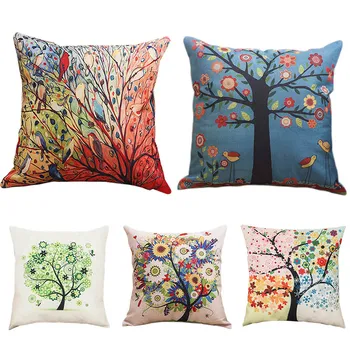 Cotton /Linen Pillow Cover Retro Home Decor Colorful Pillowcase Rural Life Tree Pastoral creative air conditioning pillow tree
Cotton /Linen Pillow Cover Retro Home Decor Colorful Pillowcase Rural Life Tree Pastoral creative air conditioning pillow tree