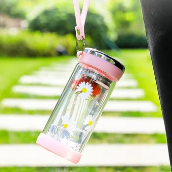 GUIBOBO Borosilicate Glass Tea Bottle Lovely Cup With Tea-filter Infuser Small Tiny Portable Flask For Girl Office Lady NO020512
GUIBOBO Borosilicate Glass Tea Bottle Lovely Cup With Tea-filter Infuser Small Tiny Portable Flask For Girl Office Lady NO020512