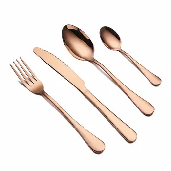 Spklifey Gold Dinnerware Set Wedding Golden Travel Cutlery Set Stainless Steel Dinner Knife Fork Scoops Silverware Wholesale 
Spklifey Gold Dinnerware Set Wedding Golden Travel Cutlery Set Stainless Steel Dinner Knife Fork Scoops Silverware Wholesale