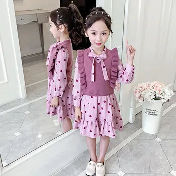 2019 autumn long sleeve dress +vest 2 pieces girls clothing sets princess costume 
2019 autumn long sleeve dress +vest 2 pieces girls clothing sets princess costume