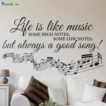 Life Is Like Music Wall Sticker High And Slow Notes Home Decoration Living Room Vinyl Decals Art Murals Self-adhesive YT3190
Life Is Like Music Wall Sticker High And Slow Notes Home Decoration Living Room Vinyl Decals Art Murals Self-adhesive YT3190