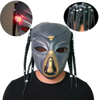 New The Predator Cosplay Mask Helmet Infrared LED Type Antenna Latex Halloween Party Horror Face Head Mask with Long Hair
New The Predator Cosplay Mask Helmet Infrared LED Type Antenna Latex Halloween Party Horror Face Head Mask with Long Hair