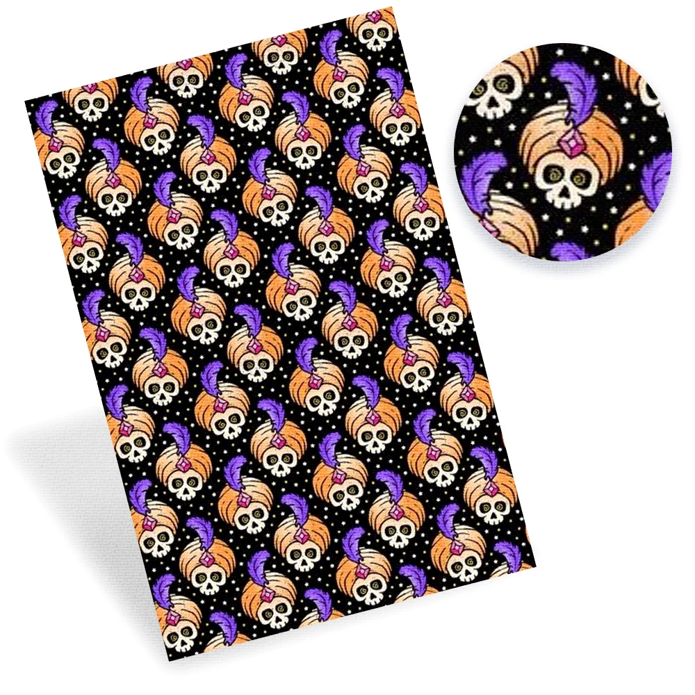 IBOWS 22*30cm Faux Synthetic Leather Sheets Skull Hat Ghost Printed Leather Fabric DIY Handmade Garment Home Textil Supplies
IBOWS 22*30cm Faux Synthetic Leather Sheets Skull Hat Ghost Printed Leather Fabric DIY Handmade Garment Home Textil Supplies