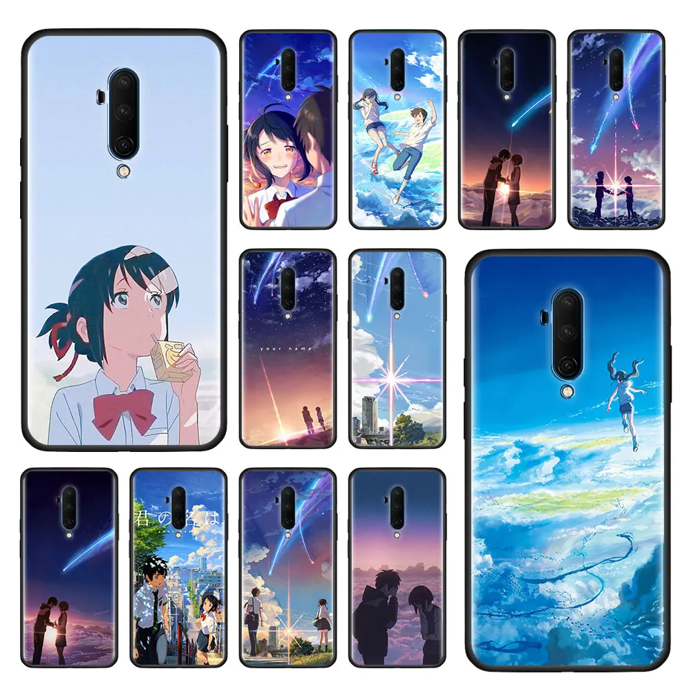 Фото Anime Your Name Kimi no Na wa Case for Oneplus 8 7 7T Pro 5G 6 6T 7Pro 8Pro Black Silicone Cover TPU Mobile Phone Coque | Мобильные