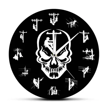 Linemen Climbing Pole Restoring Power Silhouette Wall Clock Power Lineman Smile Skull Head Decor Clock Retired Journeyman Gift
Linemen Climbing Pole Restoring Power Silhouette Wall Clock Power Lineman Smile Skull Head Decor Clock Retired Journeyman Gift
