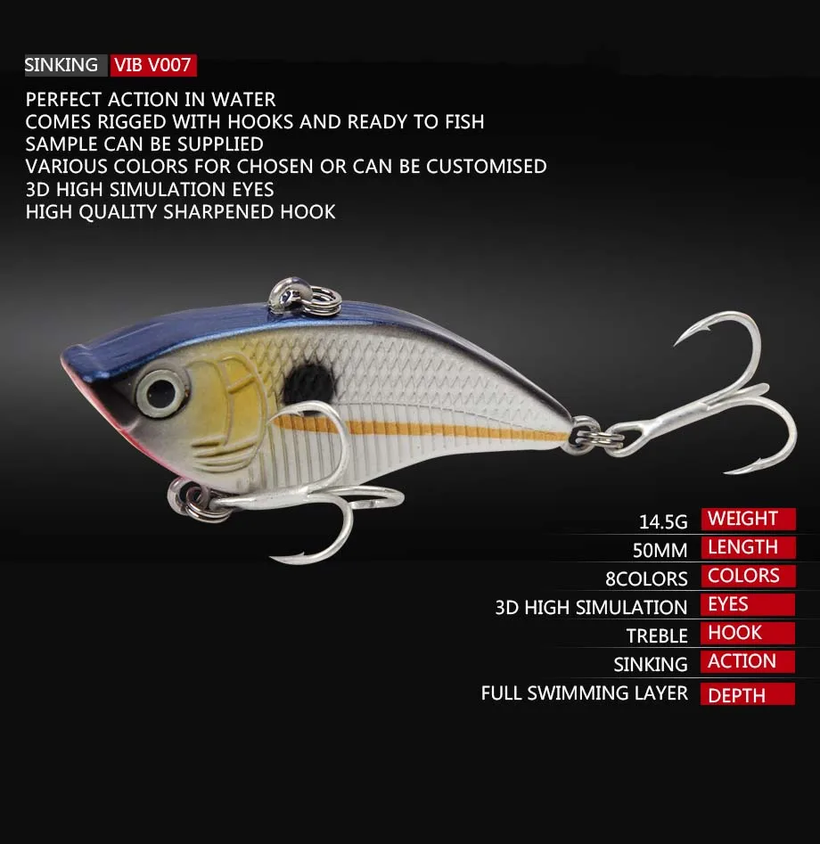 2019 new 7cm 14.5g Long Casting Wobbler Sinking Minnow Fishing Lure Sinker VIB Fishing Bait Swimbaits
2019 new 7cm 14.5g Long Casting Wobbler Sinking Minnow Fishing Lure Sinker VIB Fishing Bait Swimbaits