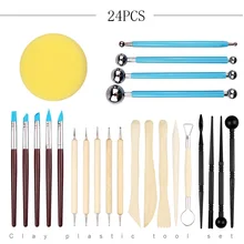 24pcs Pottery Ceramic Clay Tools Set Polymer Clay Wooden Pottery Sculpting sculpture Clay Cleaning Art Kit for Pottery Modeling
24pcs Pottery Ceramic Clay Tools Set Polymer Clay Wooden Pottery Sculpting sculpture Clay Cleaning Art Kit for Pottery Modeling