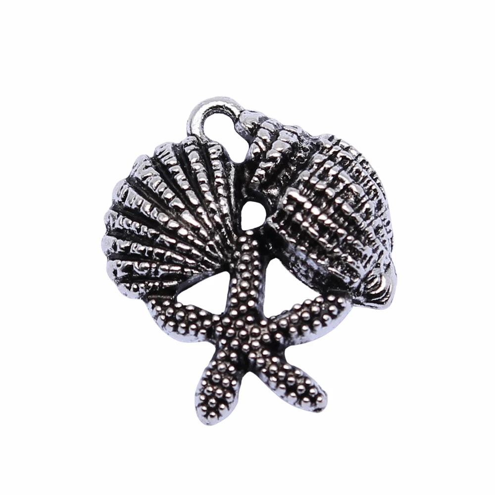 20pcs 23x20mm Antique Silver Plated Seashells Starfish Conch Charms Pendant For Jewelry Making DIY Jewelry Components
20pcs 23x20mm Antique Silver Plated Seashells Starfish Conch Charms Pendant For Jewelry Making DIY Jewelry Components