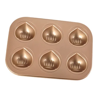 6 Grids Carbon Steel Chestnut Shaped Cake Baking Tray Baking Mold Household Oven Bakeware DIY Cake Mould Kitchen Accessories
6 Grids Carbon Steel Chestnut Shaped Cake Baking Tray Baking Mold Household Oven Bakeware DIY Cake Mould Kitchen Accessories