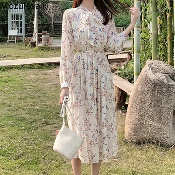 BornSra 2020 Spring Long Sleeve A-line Slim Women Chiffon Dress Elegant Lace Up Floral Printed Dress Vintage Vestidos Plus Size
BornSra 2020 Spring Long Sleeve A-line Slim Women Chiffon Dress Elegant Lace Up Floral Printed Dress Vintage Vestidos Plus Size