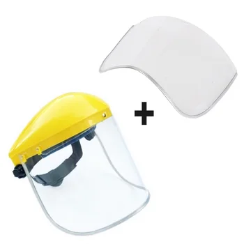 Transparent Safety Face Cover Yellow Top Edged Face Shield Visor Eye Protection Guard Safety Work Wear Cover Mask
Transparent Safety Face Cover Yellow Top Edged Face Shield Visor Eye Protection Guard Safety Work Wear Cover Mask