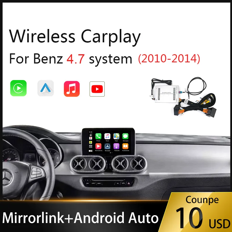 Wireless Carplay Android Auto Multimedia player for Mercedes Benz NTG4.7 2010-2014 GLA A GLC C B E CLS GLE GL Car Play IOS 13
Wireless Carplay Android Auto Multimedia player for Mercedes Benz NTG4.7 2010-2014 GLA A GLC C B E CLS GLE GL Car Play IOS 13