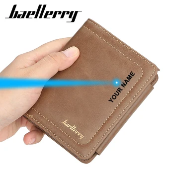Baellerry Casual Men Wallet Leather Trifold Wallets Designer Small Multiple Card Slots Men's Purses & Wallets Free Engraving
Baellerry Casual Men Wallet Leather Trifold Wallets Designer Small Multiple Card Slots Men's Purses & Wallets Free Engraving