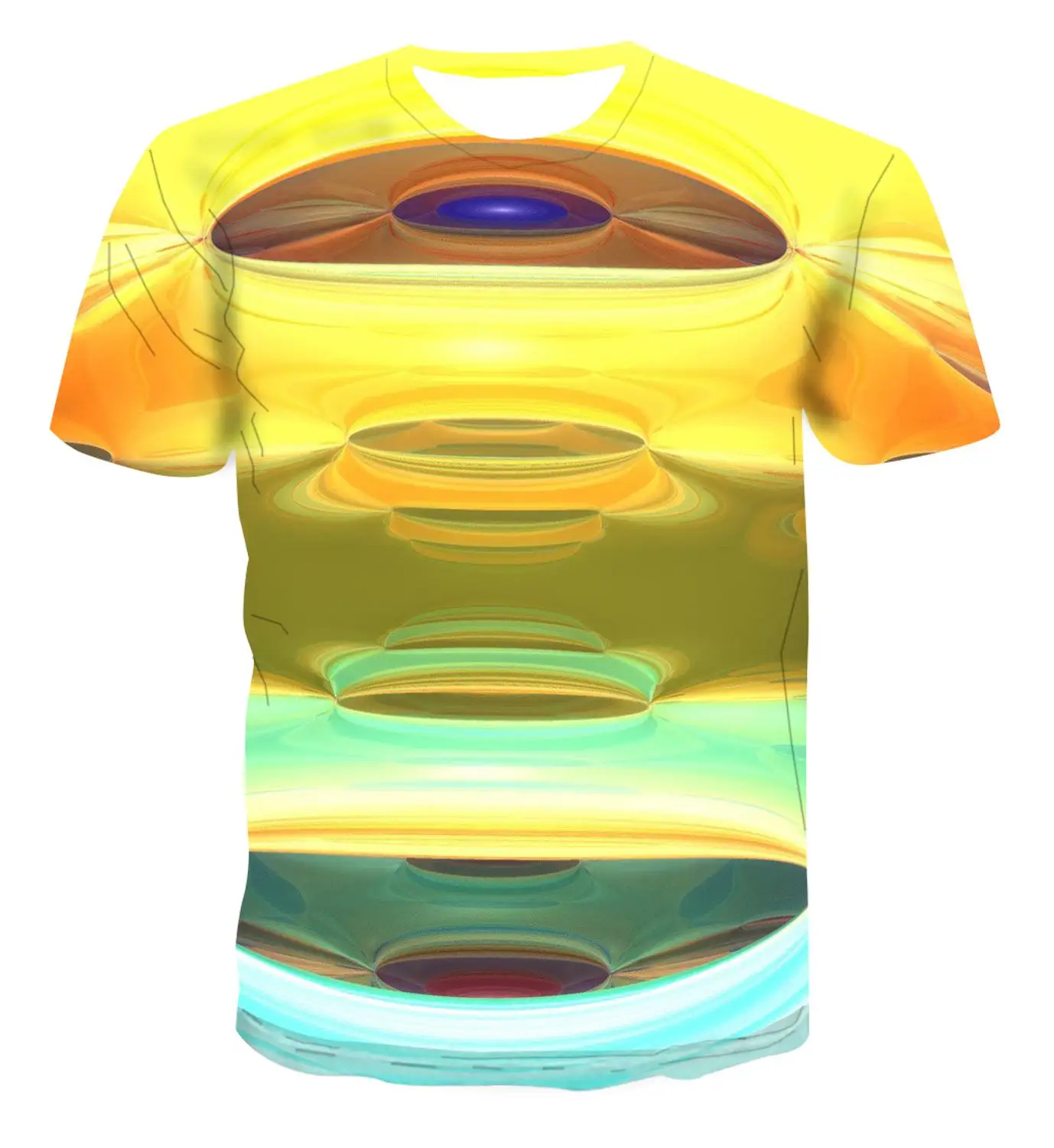 Новинка 2020 3D летняя футболка Мужская с принтом аниме мужская повседневная Psychedelic