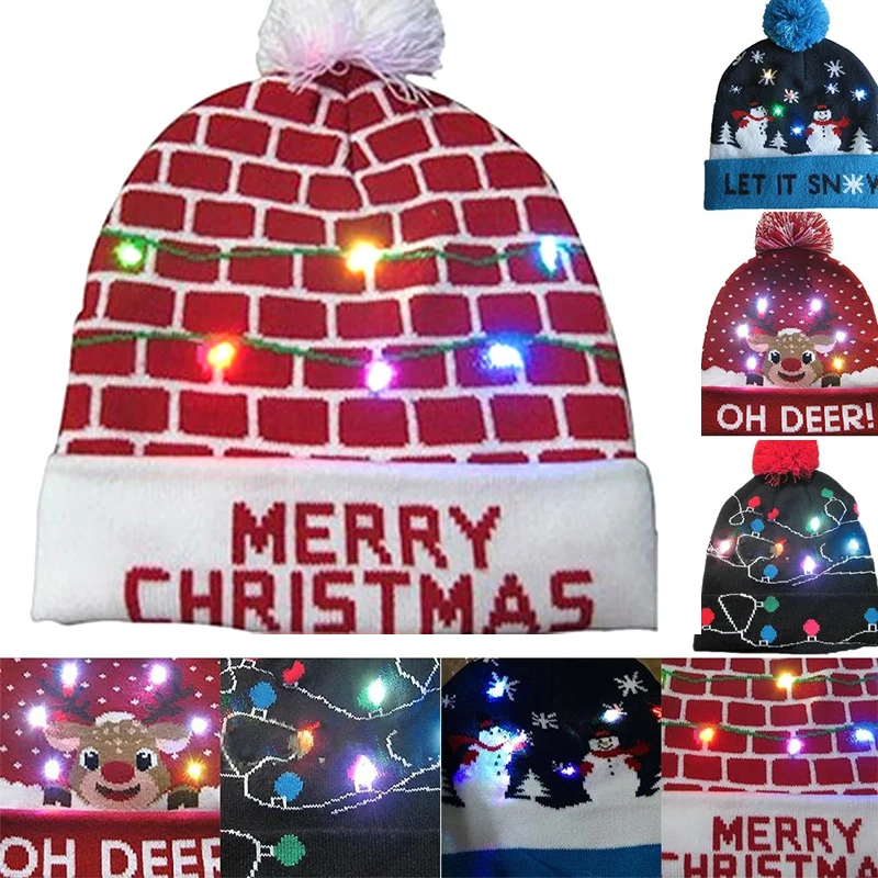 Wool 4 Color Christmas Hat LED Glowing Ski Cap Light Performance for Props Cosplay for Party Flash
Wool 4 Color Christmas Hat LED Glowing Ski Cap Light Performance for Props Cosplay for Party Flash