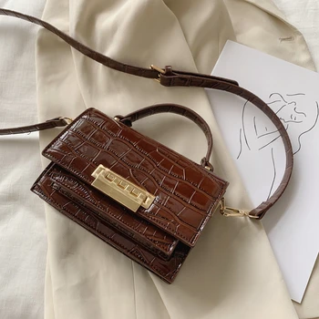 JZ Brand Square Flap Bag Women Fashion 2020 Mini Shoulder Bags Crocodile pattern Patent Leather Crossbody Bag Purse Brown 
JZ Brand Square Flap Bag Women Fashion 2020 Mini Shoulder Bags Crocodile pattern Patent Leather Crossbody Bag Purse Brown