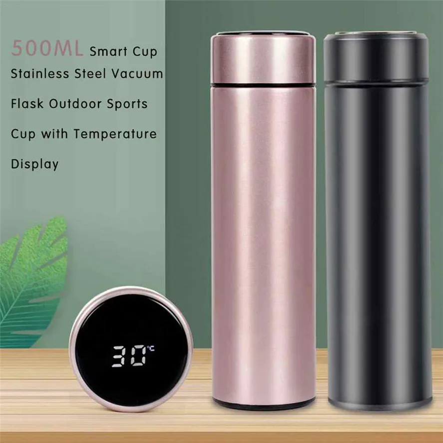 1PC Smart Water Bottle 500ML Stainless Steel Vacuum Flask Smart Kettle LCD Touch Screen Display Temperature Water Bottle 1021#30 
1PC Smart Water Bottle 500ML Stainless Steel Vacuum Flask Smart Kettle LCD Touch Screen Display Temperature Water Bottle 1021#30