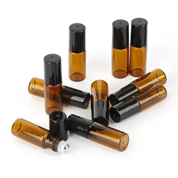 10pc 3/5ml Brown Roll on Glass Bottles Essential Oil bottle Metal Roller Ball Empty Refillable Bottles 
10pc 3/5ml Brown Roll on Glass Bottles Essential Oil bottle Metal Roller Ball Empty Refillable Bottles
