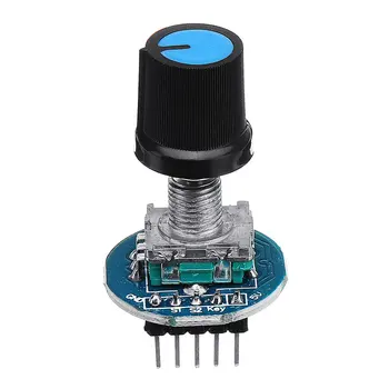 Rotary Encoder Module for Arduino Brick Sensor Development Round Audio Rotating Potentiometer Knob Cap
Rotary Encoder Module for Arduino Brick Sensor Development Round Audio Rotating Potentiometer Knob Cap