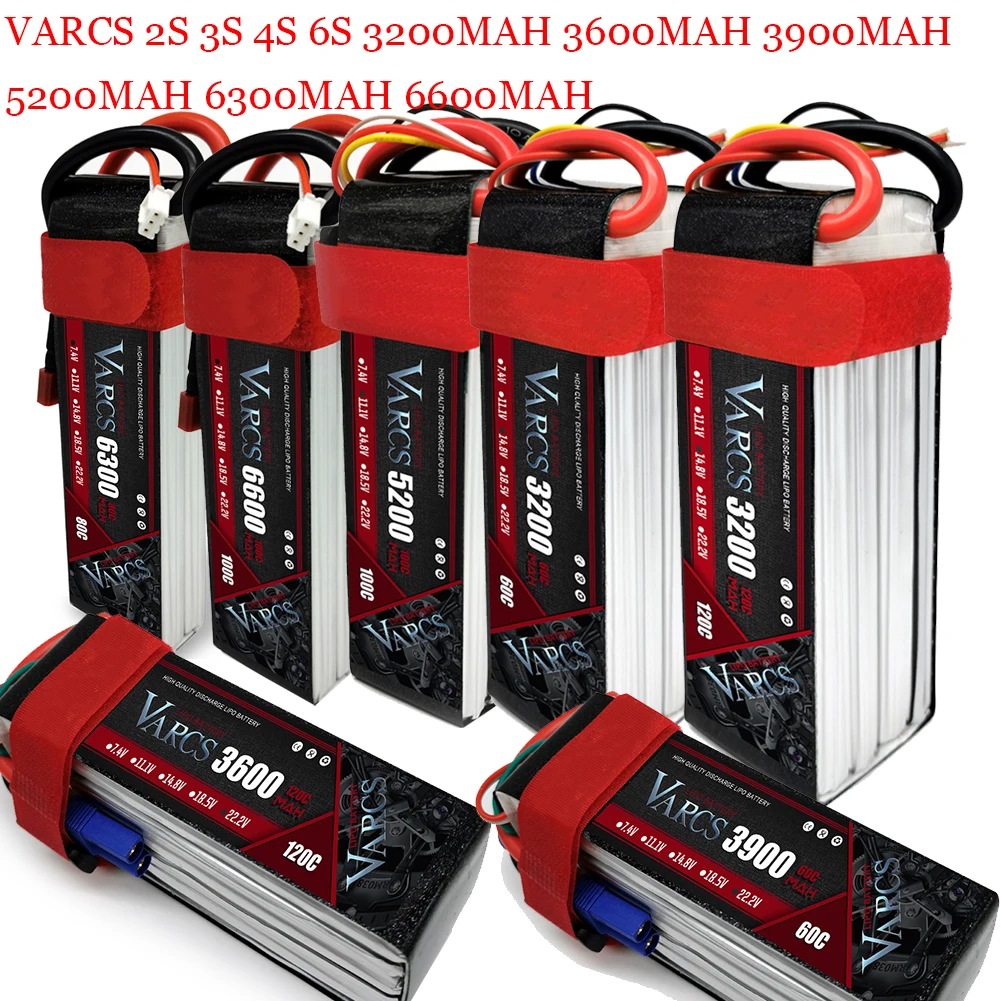 VARCS Lipo Battery 2S 3S 4S 6S 3200MAH 3600MAH 5200MAH 6300MAH 6600MAH 7.4V 11.1V 14.8V 22.2V T XT60 EC5 XT90 DEANS TRX XT150
VARCS Lipo Battery 2S 3S 4S 6S 3200MAH 3600MAH 5200MAH 6300MAH 6600MAH 7.4V 11.1V 14.8V 22.2V T XT60 EC5 XT90 DEANS TRX XT150