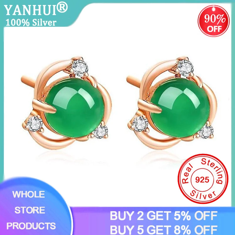 Original Nutural Green Chalcedony Stud Earrings Real 100% 925 Sterling Silver Wedding Earring Party Fine Jewelry Wholesale E436
Original Nutural Green Chalcedony Stud Earrings Real 100% 925 Sterling Silver Wedding Earring Party Fine Jewelry Wholesale E436
