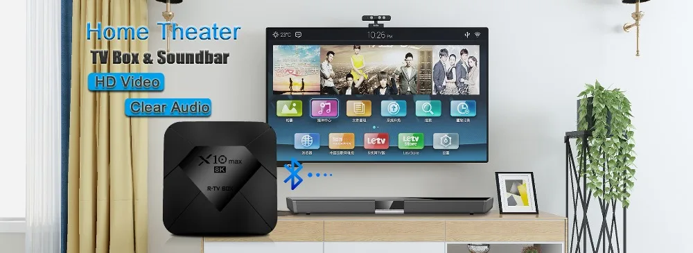 海报-机顶盒-X10 MAX+soundbar