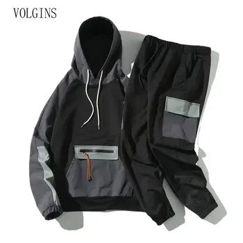 Streetwear Hip Hop 2 Pieces Set Mens Tracksuit Casual Pockets Suits Loose Hooded Sweatshirts Men Jacket+Pants Sets Mens Clothing 
Streetwear Hip Hop 2 Pieces Set Mens Tracksuit Casual Pockets Suits Loose Hooded Sweatshirts Men Jacket+Pants Sets Mens Clothing