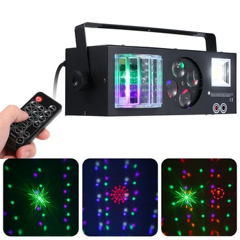 60W 4in1 Pattern Laser Strobe Magic Ball Stage Light with Remote Control Auto-run DMX512 Sound Activated for Party Disco DJ Show
60W 4in1 Pattern Laser Strobe Magic Ball Stage Light with Remote Control Auto-run DMX512 Sound Activated for Party Disco DJ Show