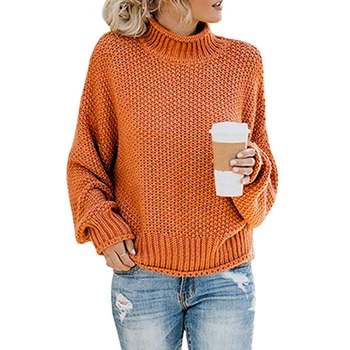 Vicabo Women Autumn Winter Casual Pullover Solid Color Oversize Sweater Fashion Turtleneck Long Sleeve Warm Knitted Sweates
Vicabo Women Autumn Winter Casual Pullover Solid Color Oversize Sweater Fashion Turtleneck Long Sleeve Warm Knitted Sweates